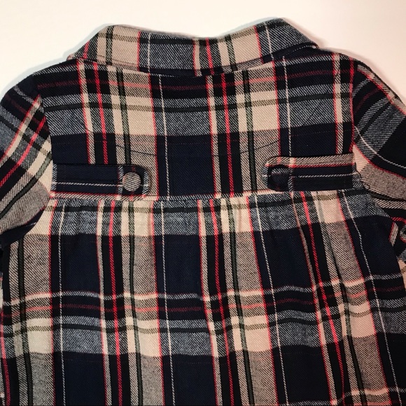 Lux Plaid Flannel Babydoll Style Shrug Jacket XS - Picture 6 of 8